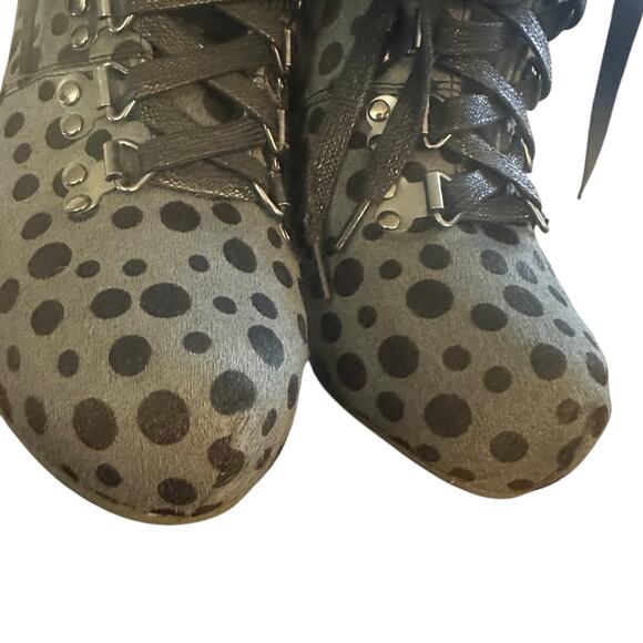 Lola Ramona Angie boot leather Cow hair grey and black animal print eu 38 us 7.5 - Picture 11 of 11